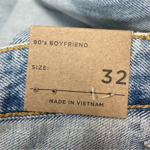 Pacsun Women’s 90’s Boyfriend Jeans Distressed Blue High Rise Relaxed Leg 32 - Picture 12 of 16